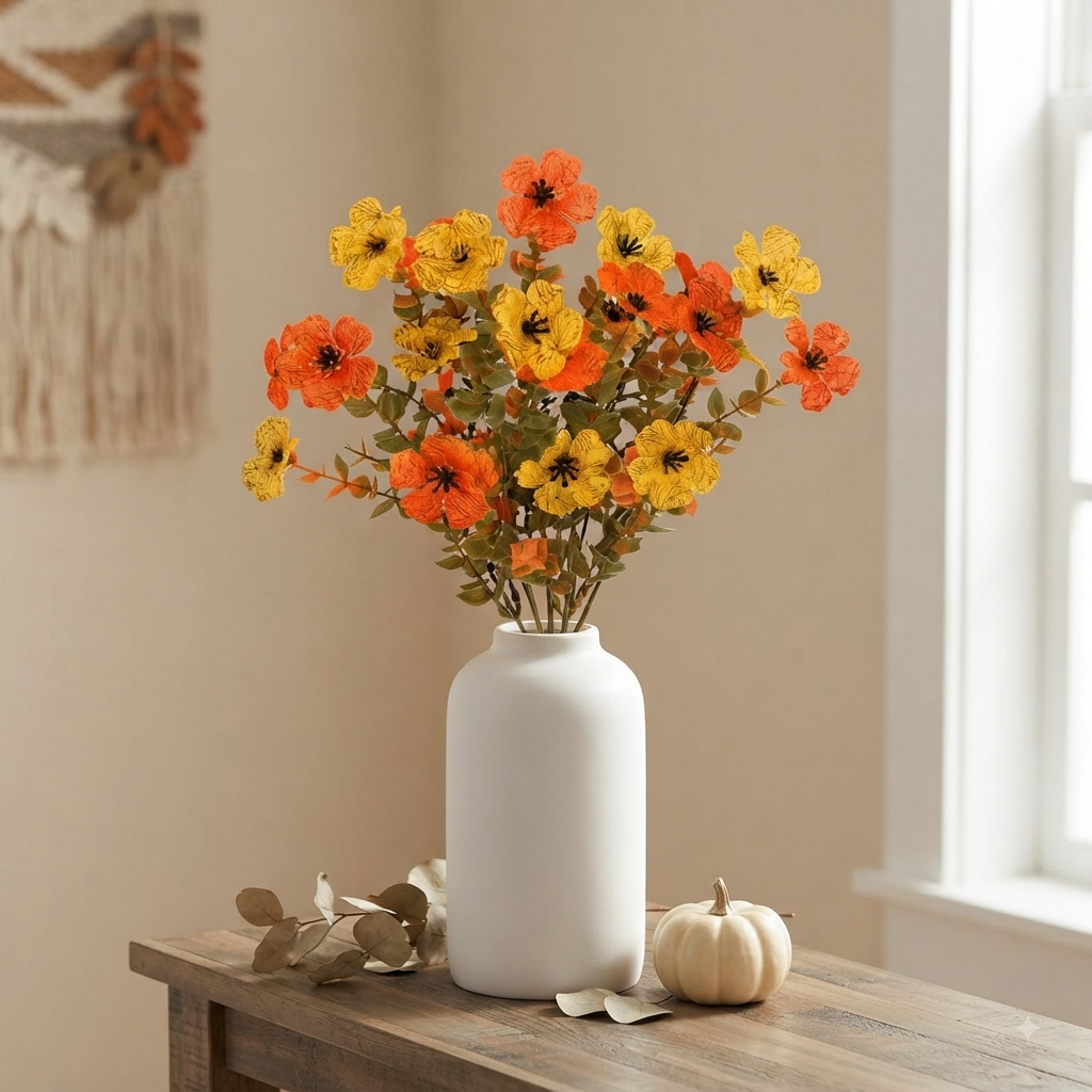 🔥LAST DAY 50% OFF 🍂Fall Artificial Flower Halloween, UV Resistant Colorful Flower