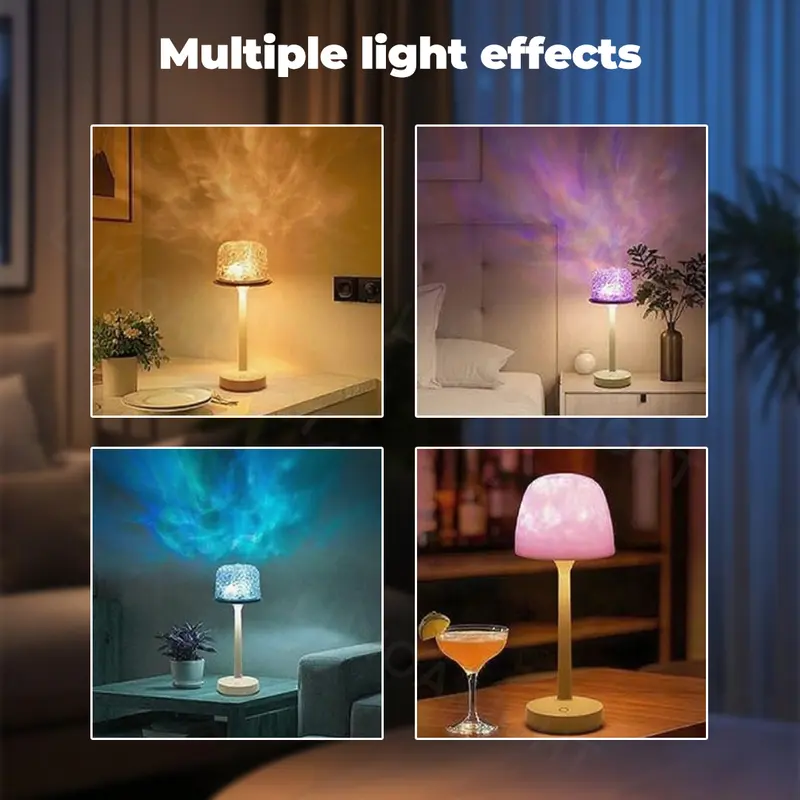 🌊 Ambient Table Lamp – 16 Colors & Remote Control