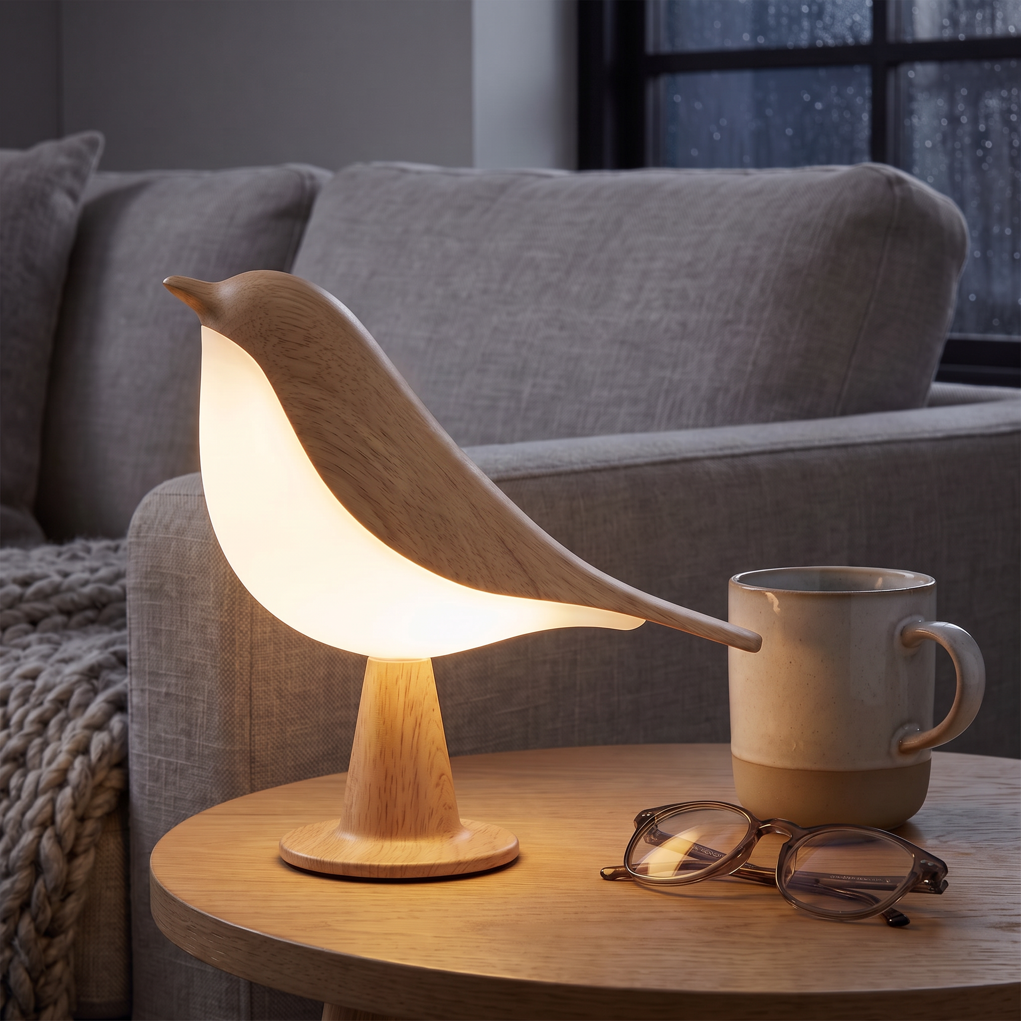 Cordless Bird Lamp with Touch Dimmer