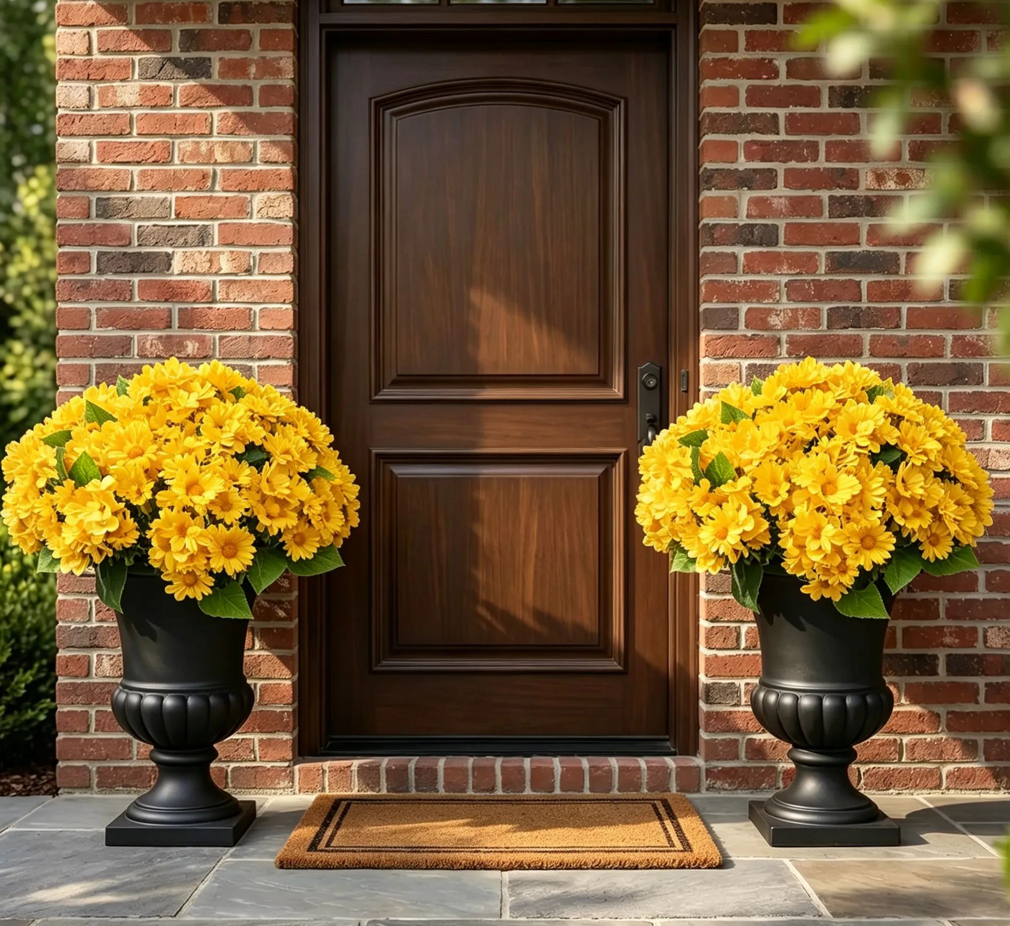 💥Last Day 70% OFF🌼- Artificial Outdoor Sunset Mums Flowers - UV resistant, Waterproof, Windproof