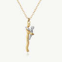 18K Gold & Silver Finish
