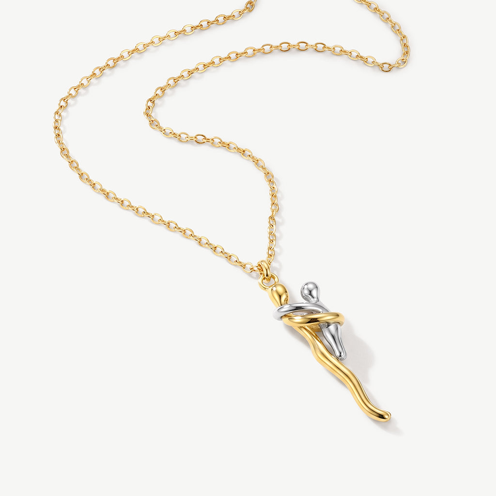Mother & Baby Hug Necklace 💕