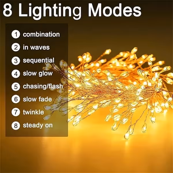 🎁LED Copper Wire Firecracker Light String