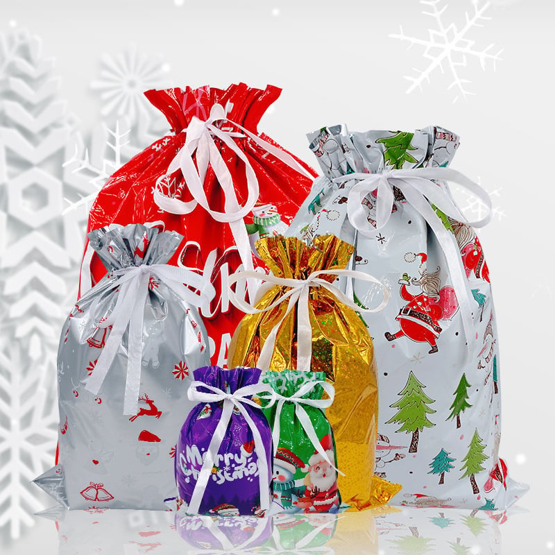 🎁Christmas Drawstring Gift Bags | Reusable Holiday Treat
