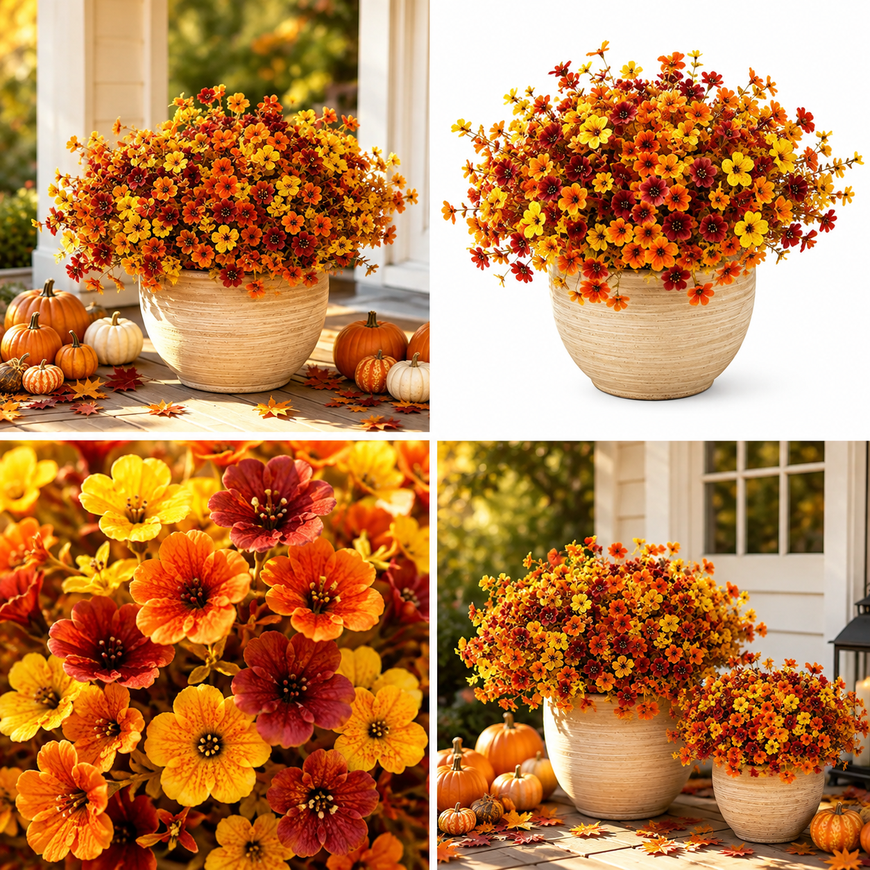 🔥LAST DAY 50% OFF 🍂Fall Artificial Flower Halloween, UV Resistant Colorful Flower