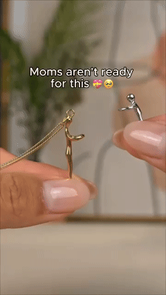 Mother and Child Hug Necklace