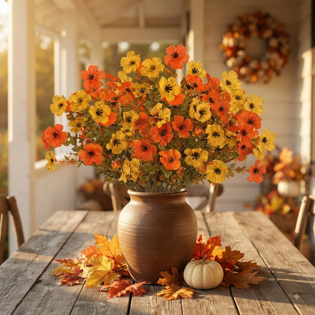 🔥LAST DAY 50% OFF 🍂Fall Artificial Flower Halloween, UV Resistant Colorful Flower