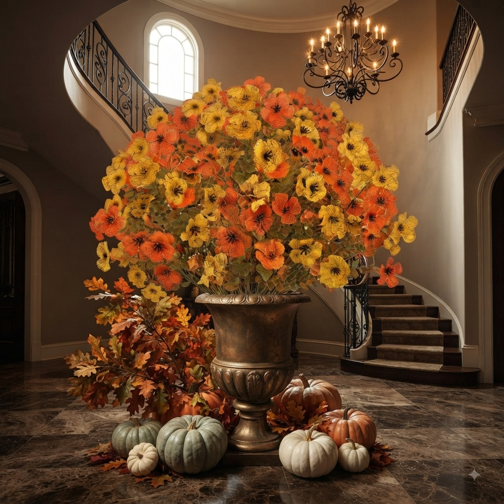 🔥LAST DAY 50% OFF 🍂Fall Artificial Flower Halloween, UV Resistant Colorful Flower