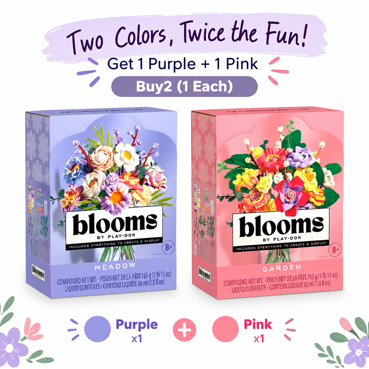 💐 Create Your Own Beautiful Bouquet | Blooms by Play-Doh DIY Flower Making Kit for Adults & Teens