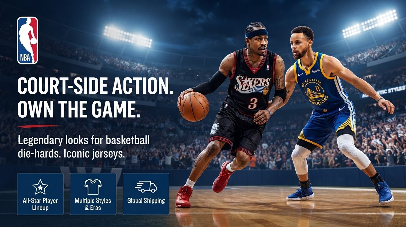 Basketball jerseys worn in action during a game