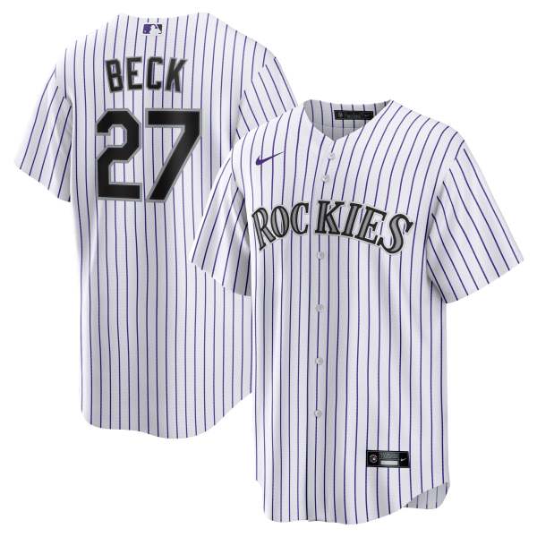 Beck Colorado Rockies Home Replica Jersey - White