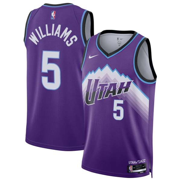 Cody Williams Utah Jazz Unisex Jersey - Icon Edition - Purple