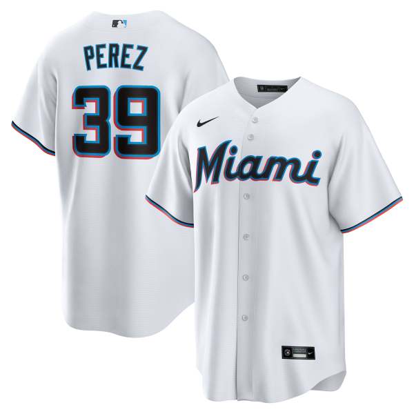 Eury Perez Miami Marlins Home Replica Jersey - White