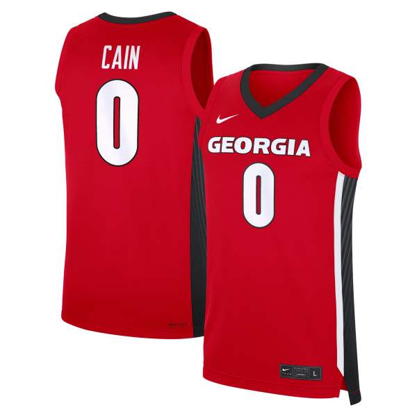 Blue Cain Georgia Bulldogs NIL Men's Basketball Replica Player Jersey - Red
