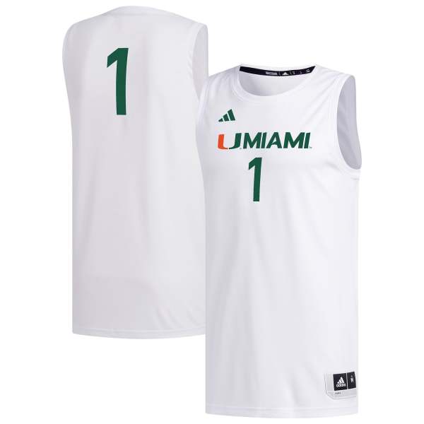Miami Hurricanes Replica Basketball Jersey - White