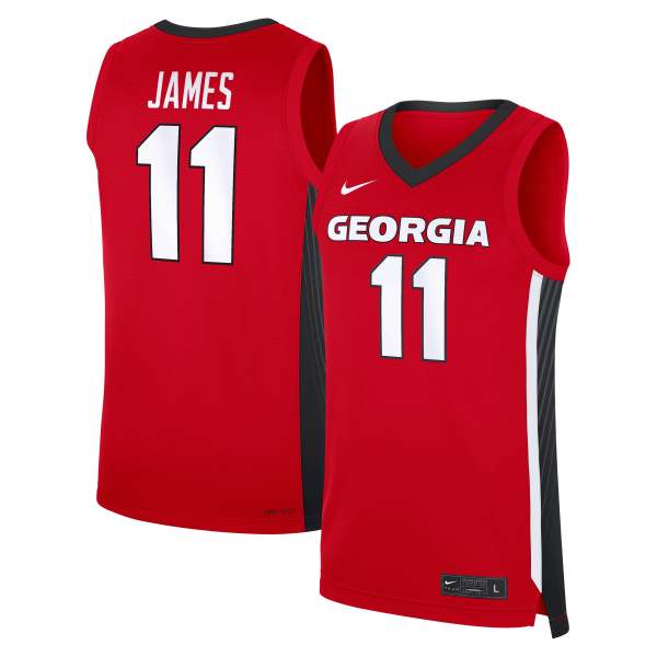 Dylan James Georgia Bulldogs NIL Men's Basketball Replica Jersey - Red
