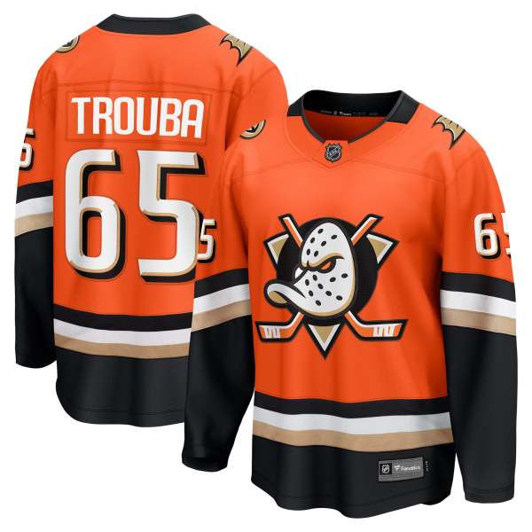 Jacob Trouba Anaheim Ducks Home Breakaway Player Jersey - Orange