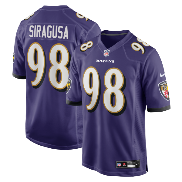 Men's Baltimore Ravens Tony Siragusa Purple Game Retired Player Jersey