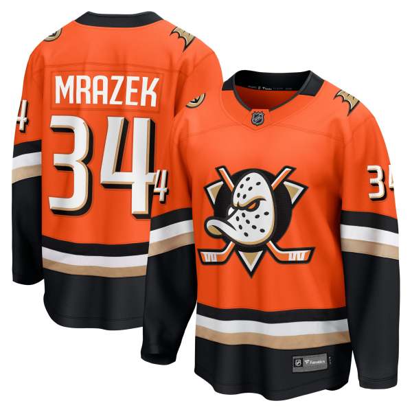 Petr Mrazek Anaheim Ducks Home Breakaway Jersey - Orange