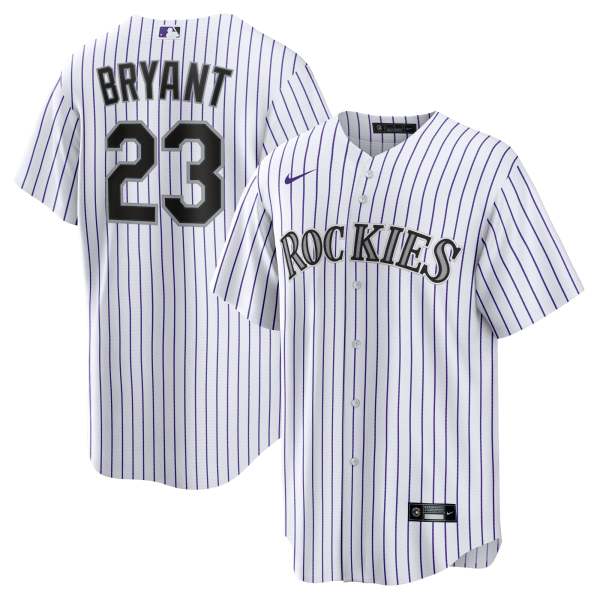 Kris Bryant Colorado Rockies Replica Player Jersey - White/Purple