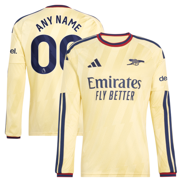 Arsenal 2026/27 Third Replica Custom Long Sleeve Jersey - Yellow