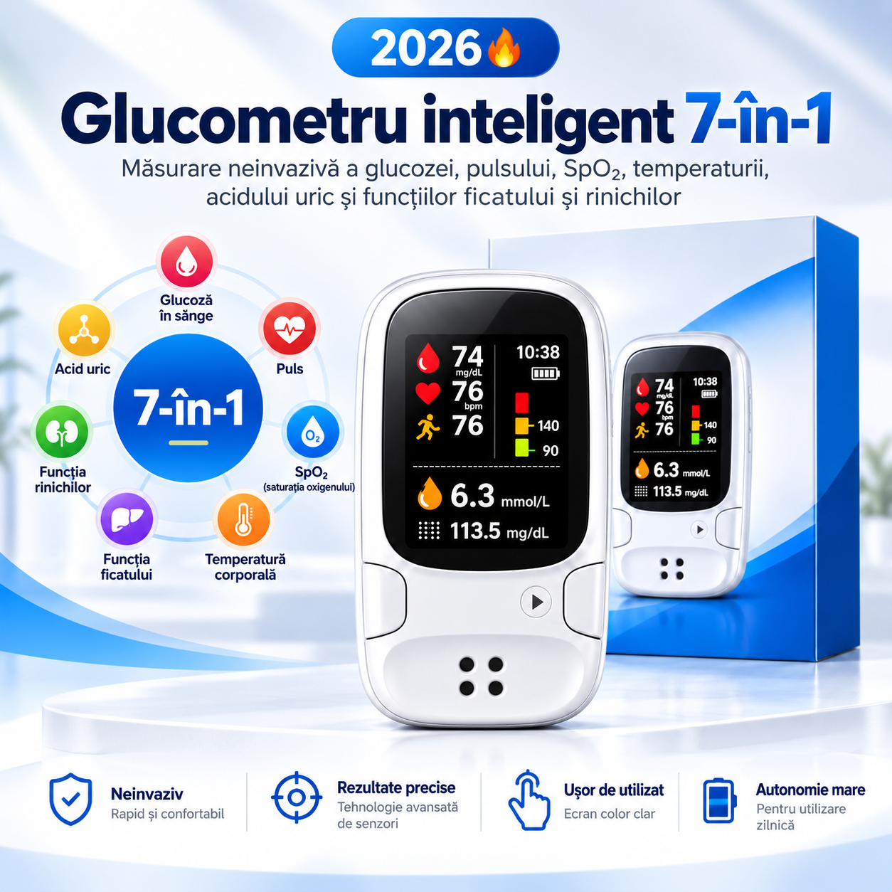 2026 🔥 Omron™ prezintă noul glucometru inteligent non-invaziv 🔥 Fabricat în SUA 🔥