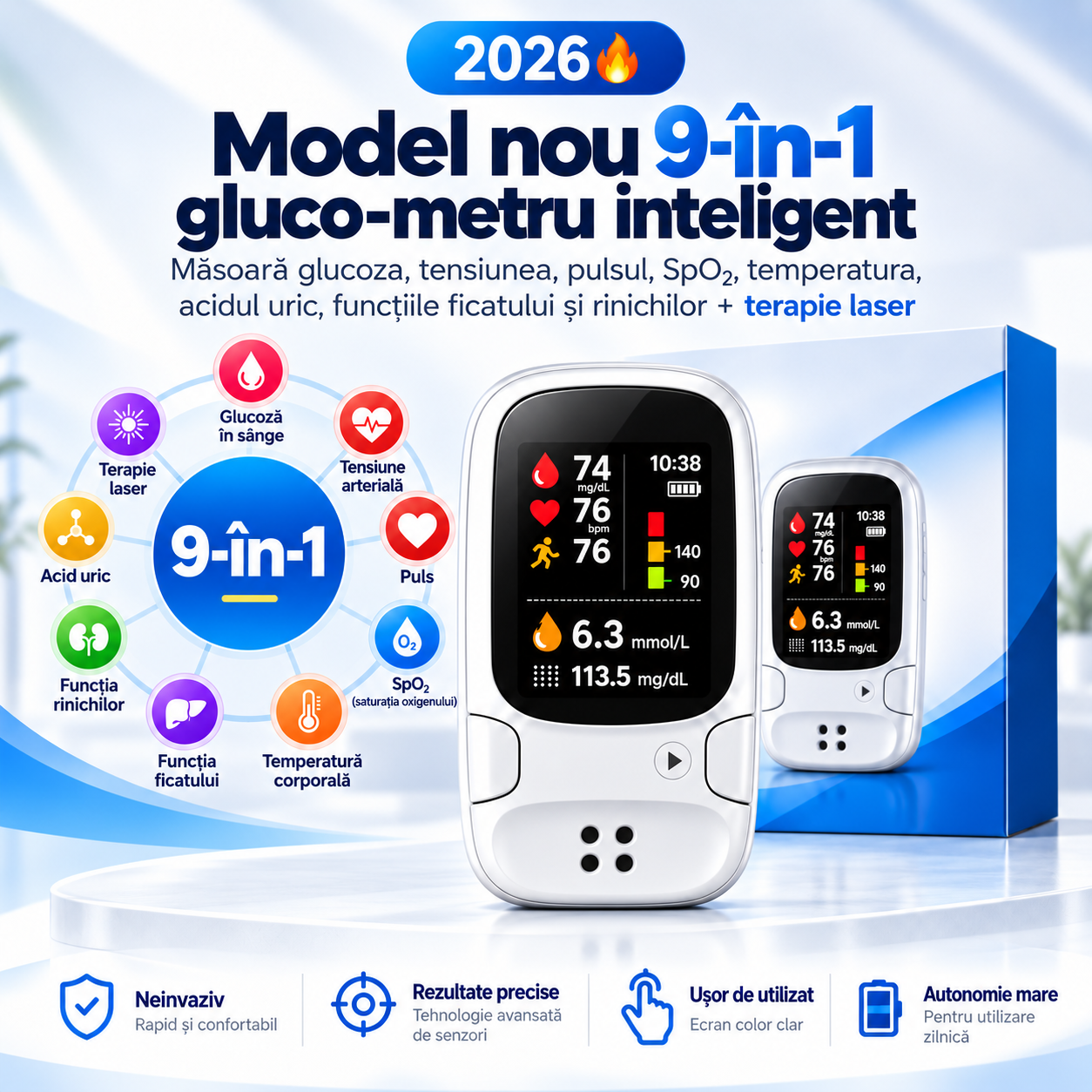 2026 🔥 Omron™ prezintă noul glucometru inteligent non-invaziv 🔥 Fabricat în SUA 🔥