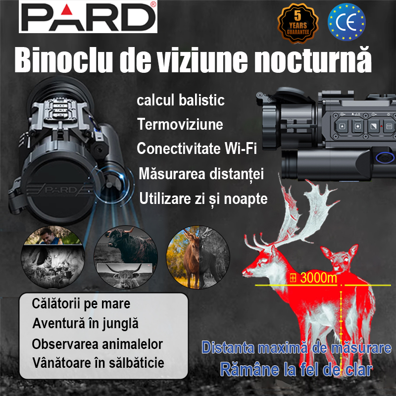【PARD】binoclu de viziune nocturnă cu termoviziune și măsurare a distanței