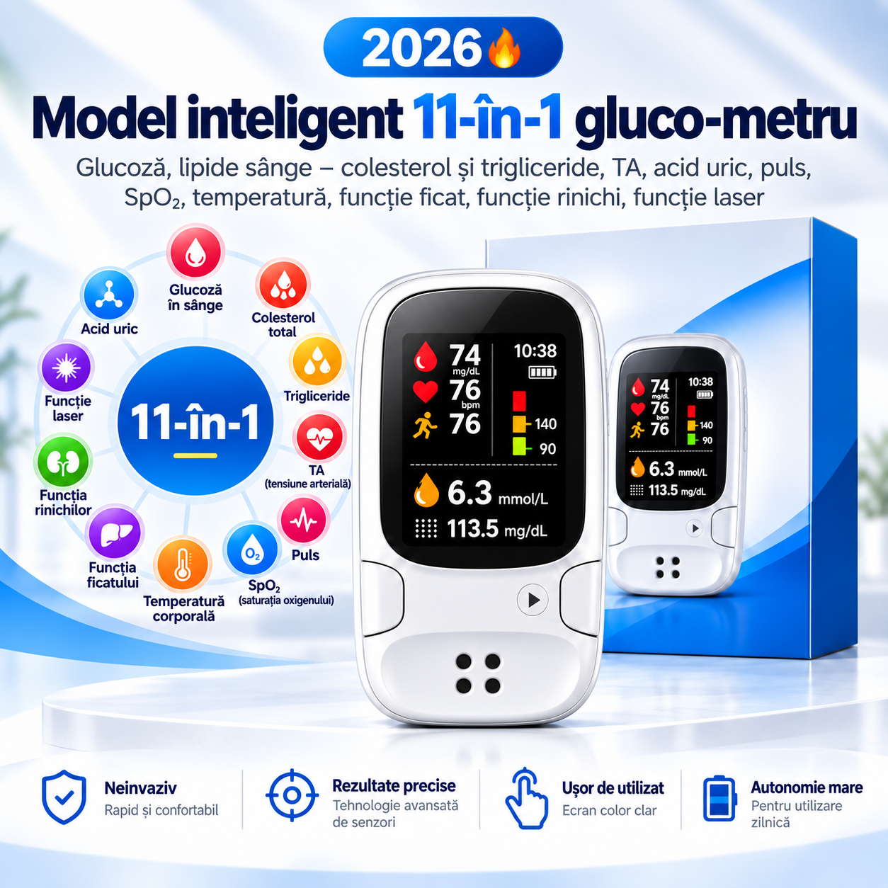 2026 🔥 Omron™ prezintă noul glucometru inteligent non-invaziv 🔥 Fabricat în SUA 🔥