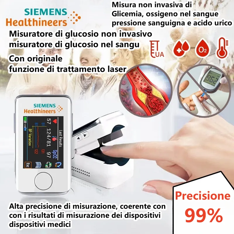 Glucometru multifuncțional non-invaziv Siemens (garanție 10 ani) (măsurare precisă în 5 secunde)