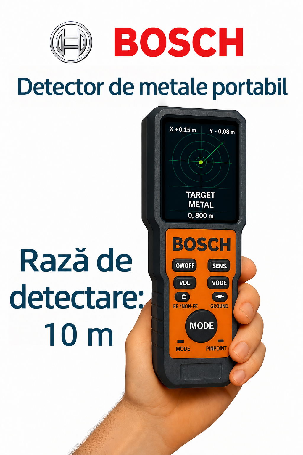 2026 Nagy pontosságú fémdetektor BOSCH