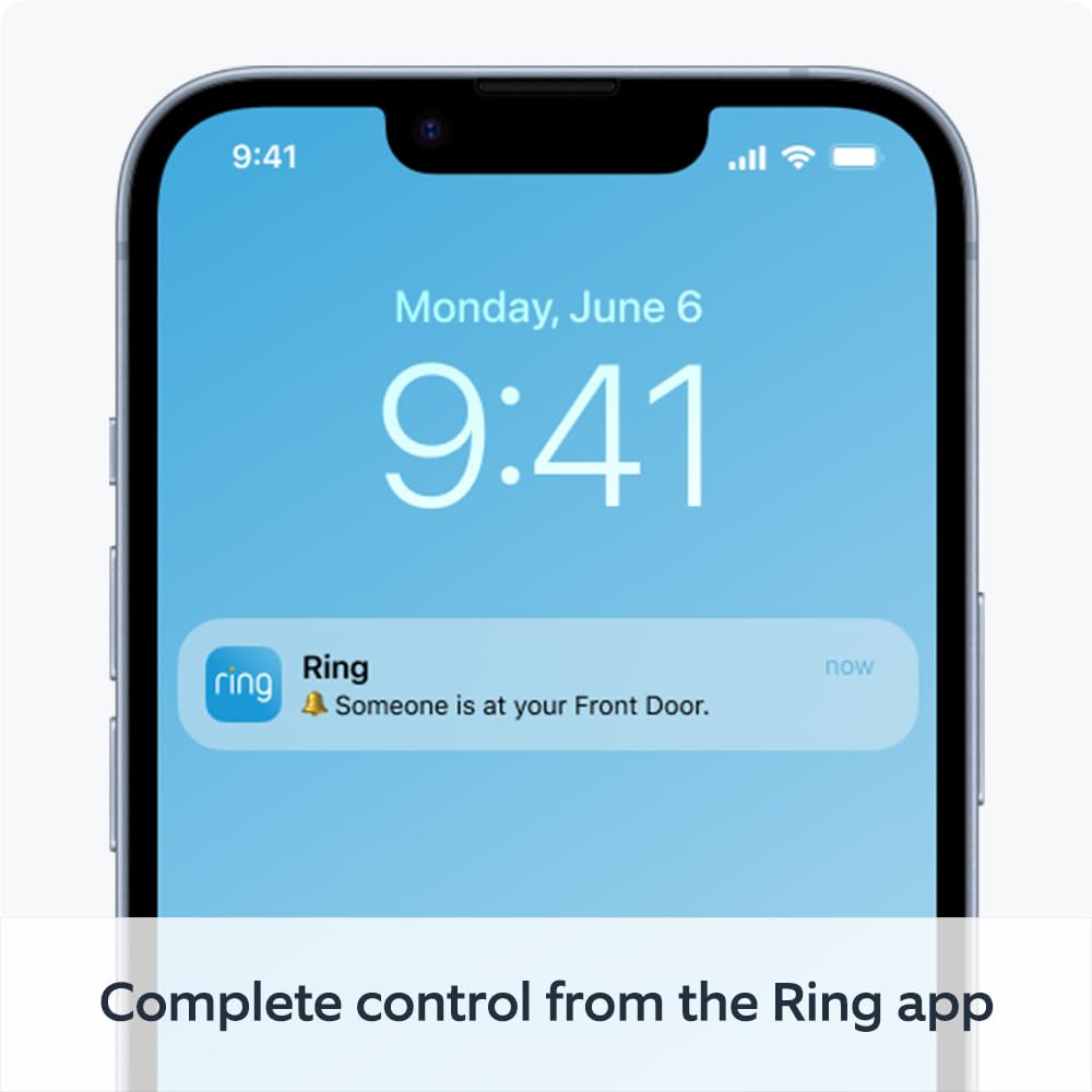 Ring Battery Video Doorbell (Lansat în 2024) | Cameră video fără fir DIY pentru sonerie I Vedere din cap până la picioare, video HD | Instalare ușoară (5 minute) | Bateria încorporată I Ring Home Probă gratuită de 30 de zile