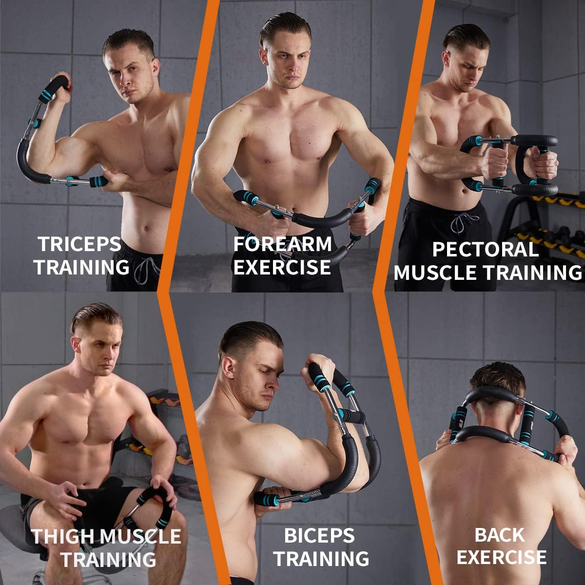 Aparat de exercițiu HOTWAVE Twist Braț, bară de fitness reglabilă cu arc, aparat de exercițiu pentru întărirea pieptului triceps antebraț, echipament portabil de fitness acasă