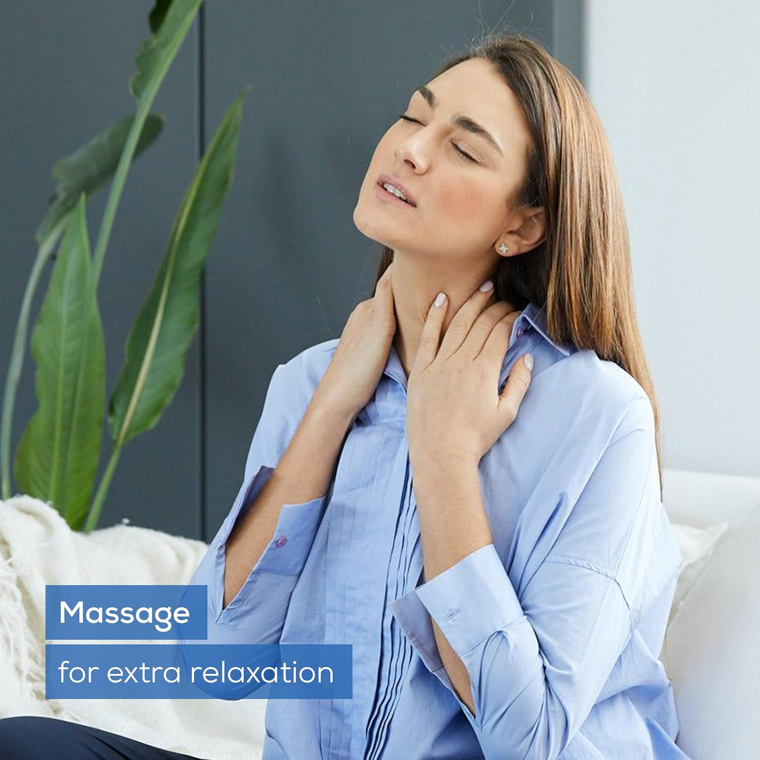 Beurer EM59 Dispozitiv digital TENS/EMS cu căldură, dispozitiv de stimulare 4 în 1 pentru terapia durerii, stimularea musculară, masaj și terapie cu căldură, 4 electrozi, 70 de programe, 50 de niveluri de intensitate