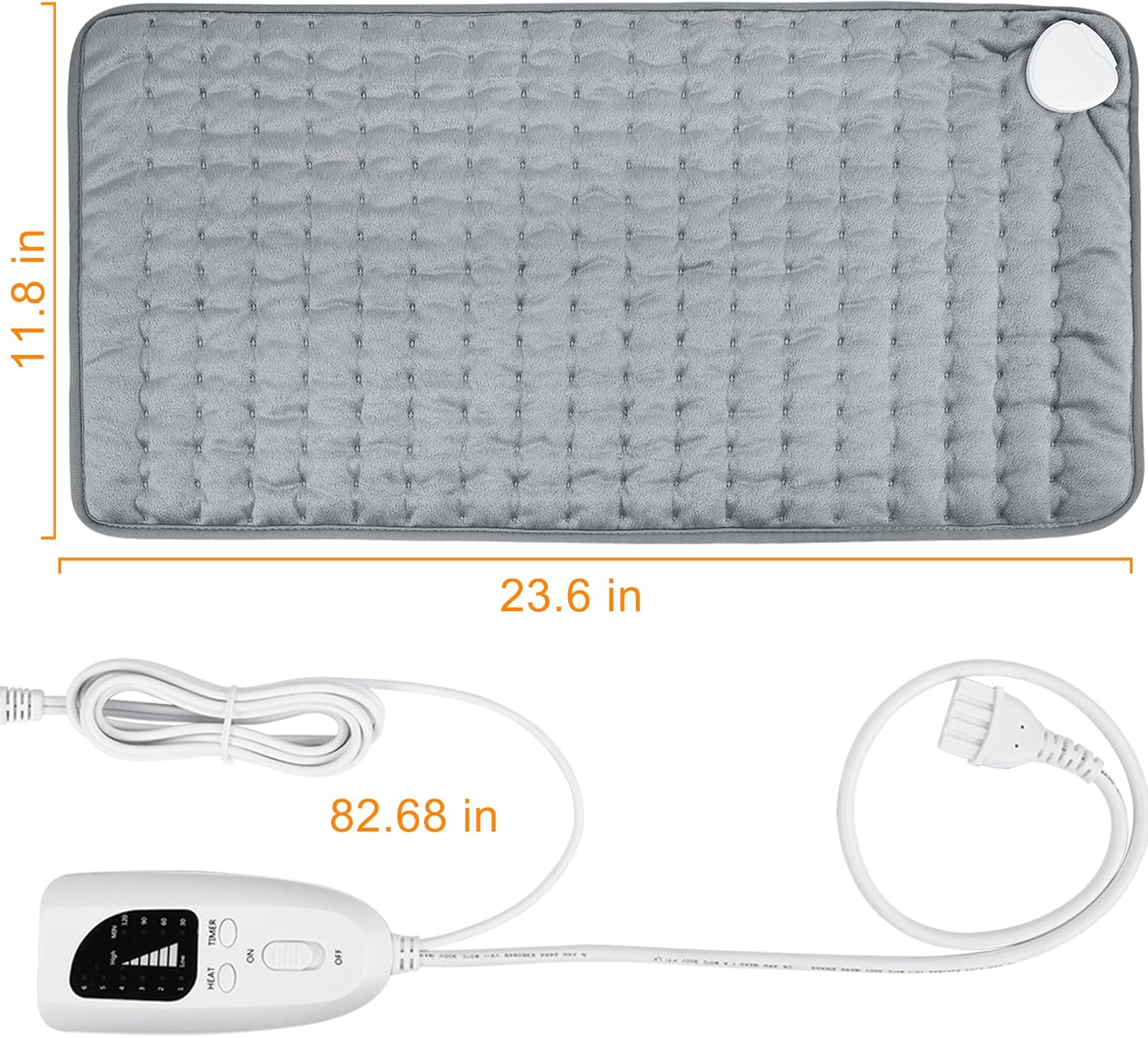 Pad de încălzire, tampon de încălzire electric cu oprire automată și 6 niveluri de temperatură Pad de încălzire pentru spate, gât, umeri, tehnologie de încălzire pentru abdomen - lavabil la mașină.