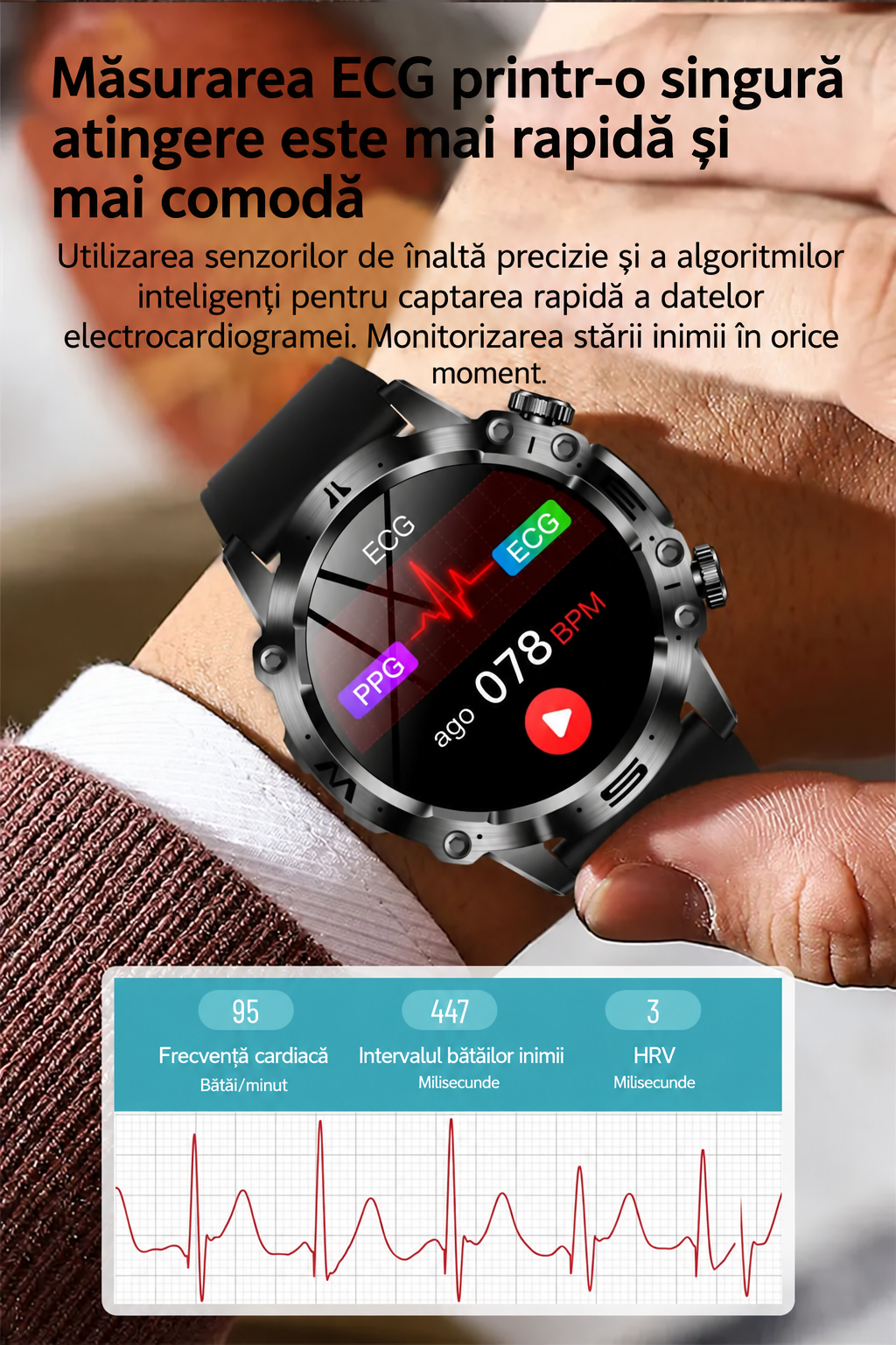 Prezentarea funcției ECG afișate în materialul original