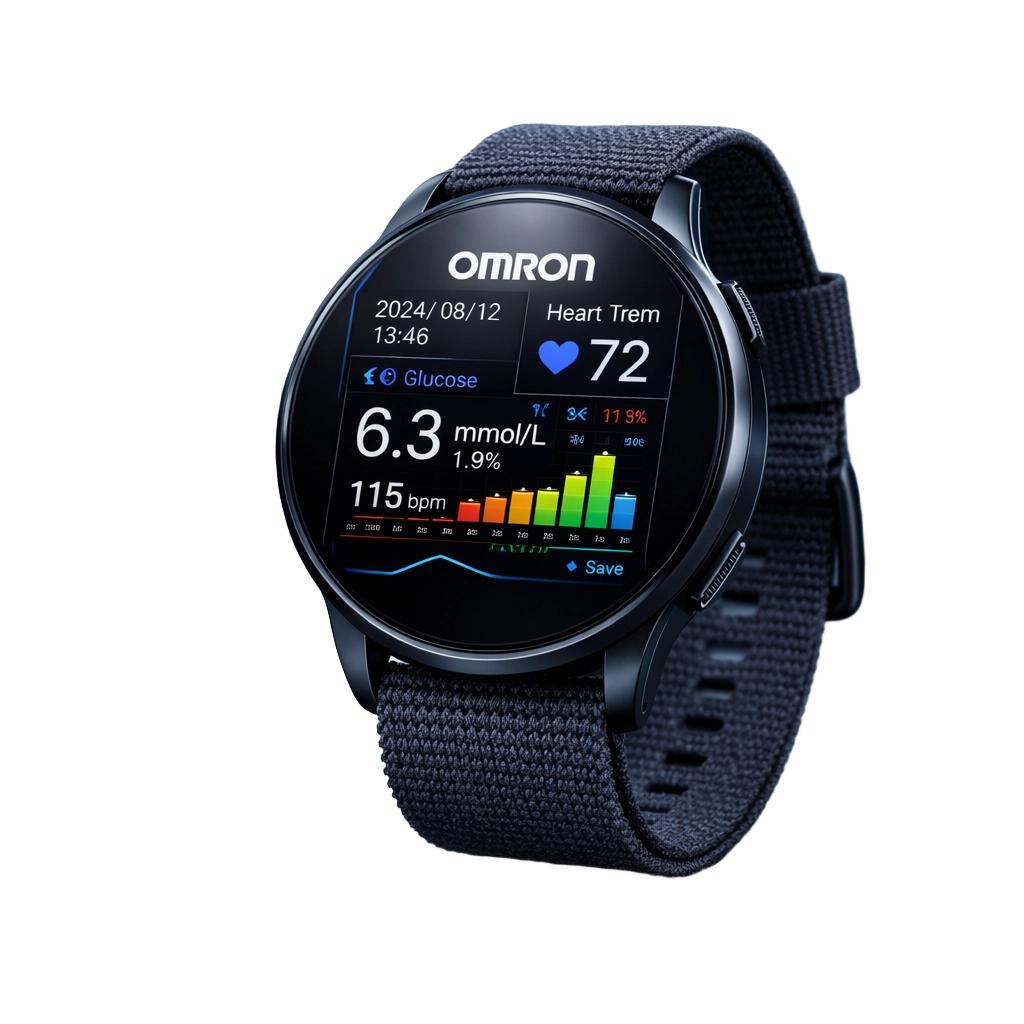OMRON Smart GlucoWatch Pro – Monitor di Salute 4 in 1 Indolore