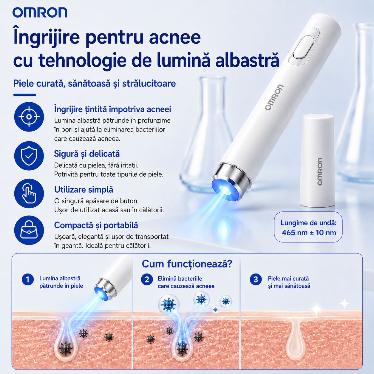 Omron® non-invazív anyajegy- és szemölcseltávolító lézertoll✨