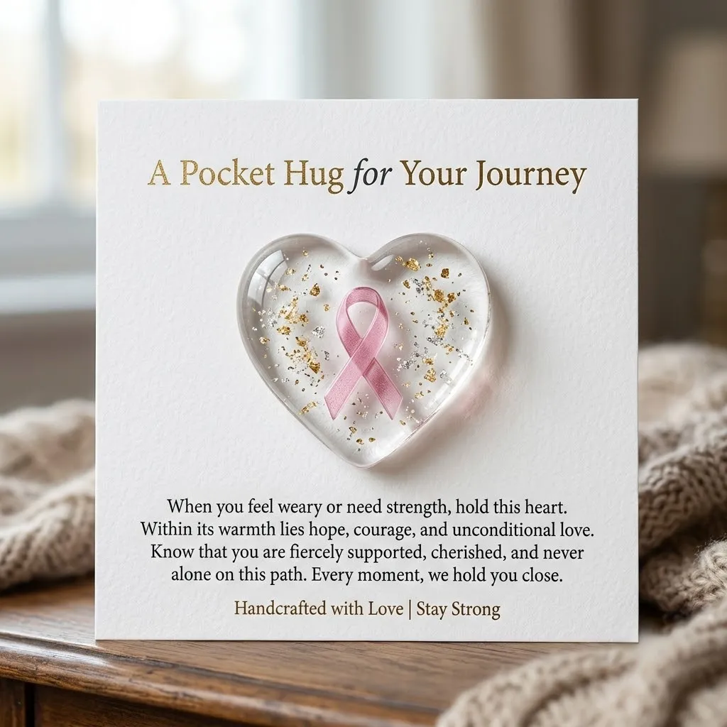 Molten Glass Pocket Hug Heart – A Cancer Journey Companion!