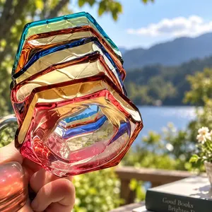 Hand-Painted Book Stack Glass Mug