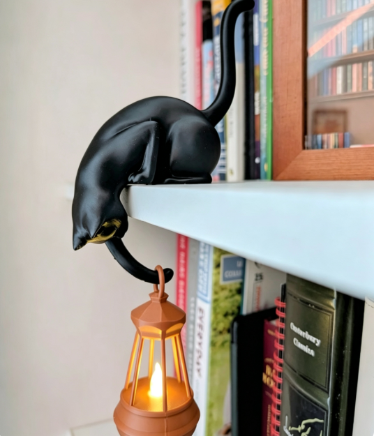 Black cat-shaped ornament