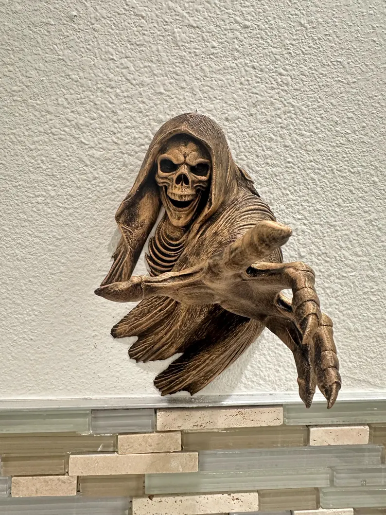 Skeleton Hand Gothic Horror Wall Decor - Dark Home Decor Statement Wall