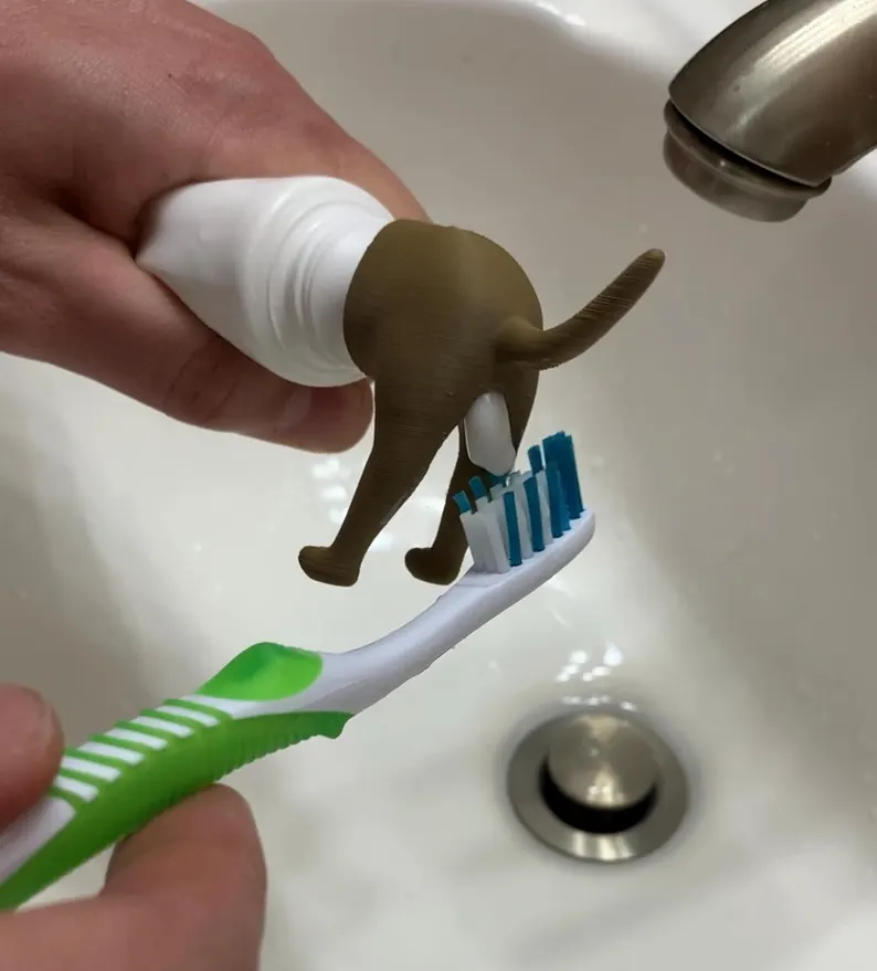 Pooping Dog Butt Toothpaste Topper
