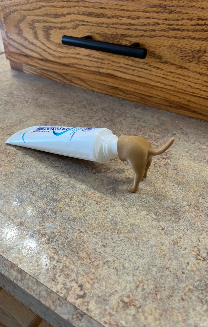 Pooping Dog Butt Toothpaste Topper