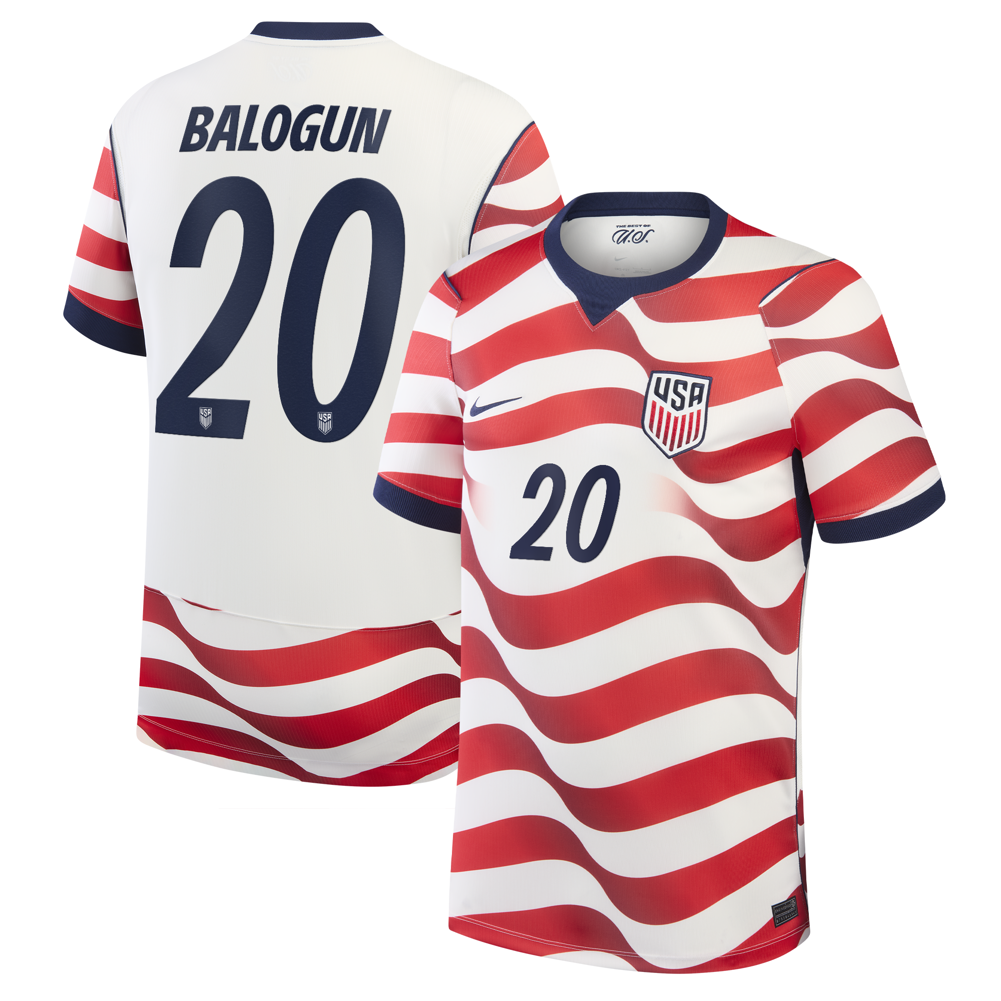 Folarin Balogun Usmnt 2026 Home Stadium Replica Jersey White