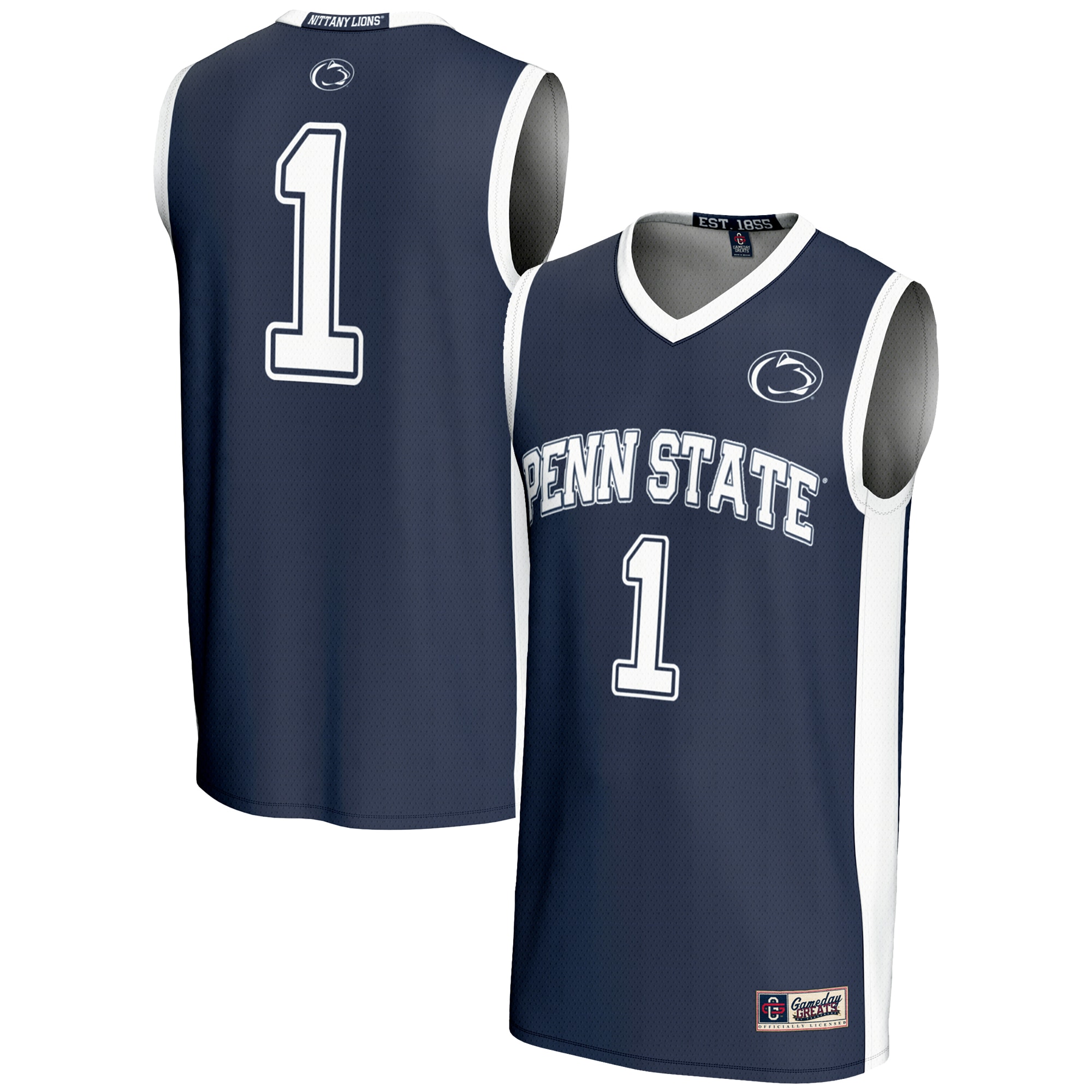 1 Penn State Nittany Lions Gameday Greats Lightweight Basketball Jersey Navy