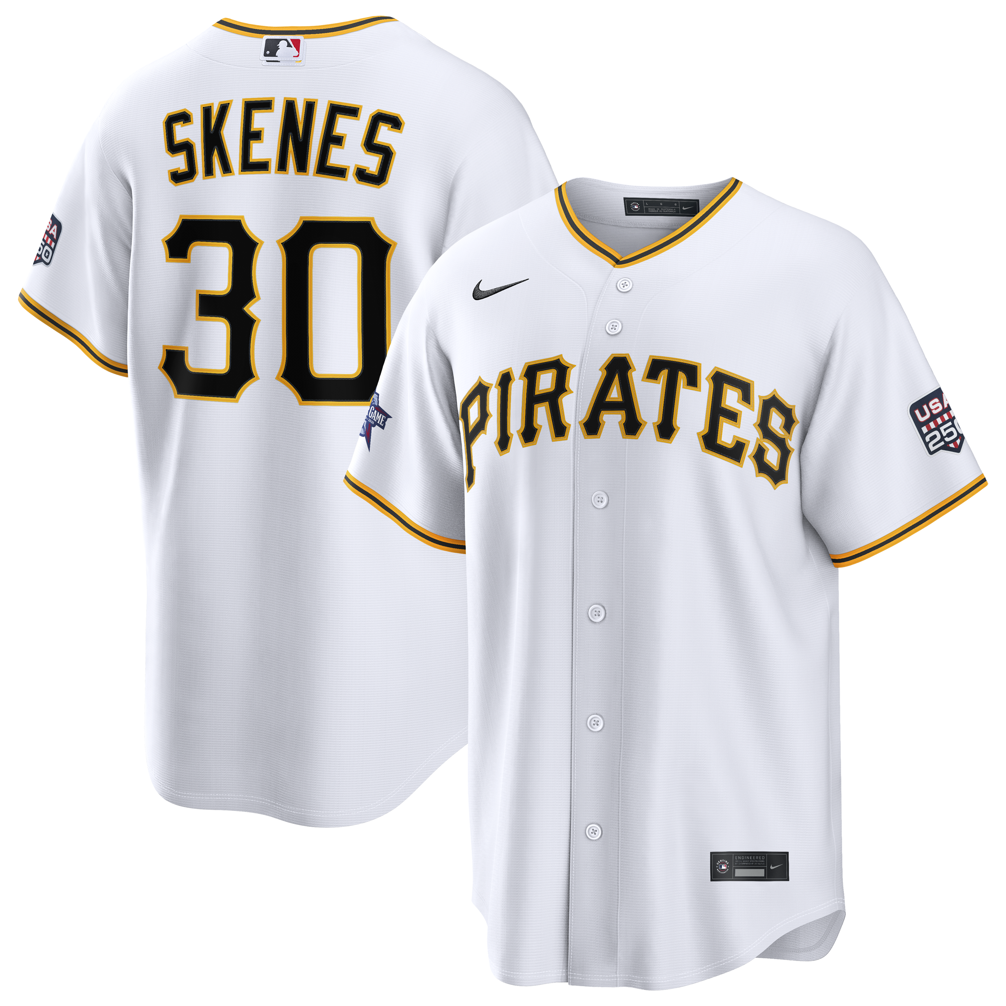 2026 All Star Game Pittsburgh Pirates Paul Skenes White Replica Jersey