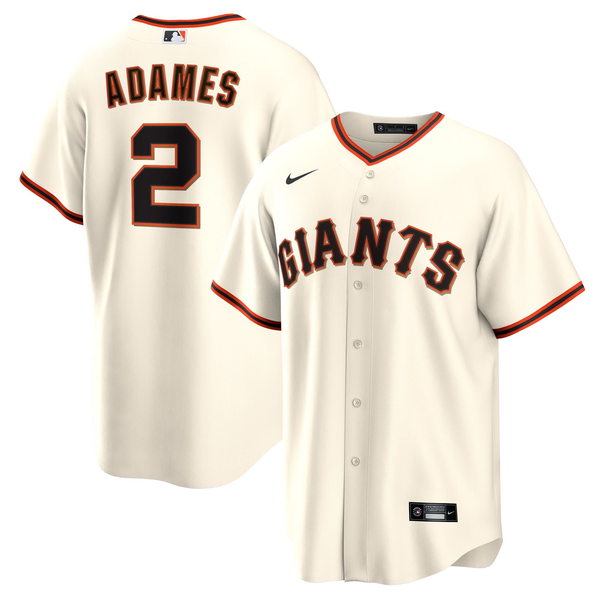 Willy Adames San Francisco Giants Home Replica Jersey Cream
