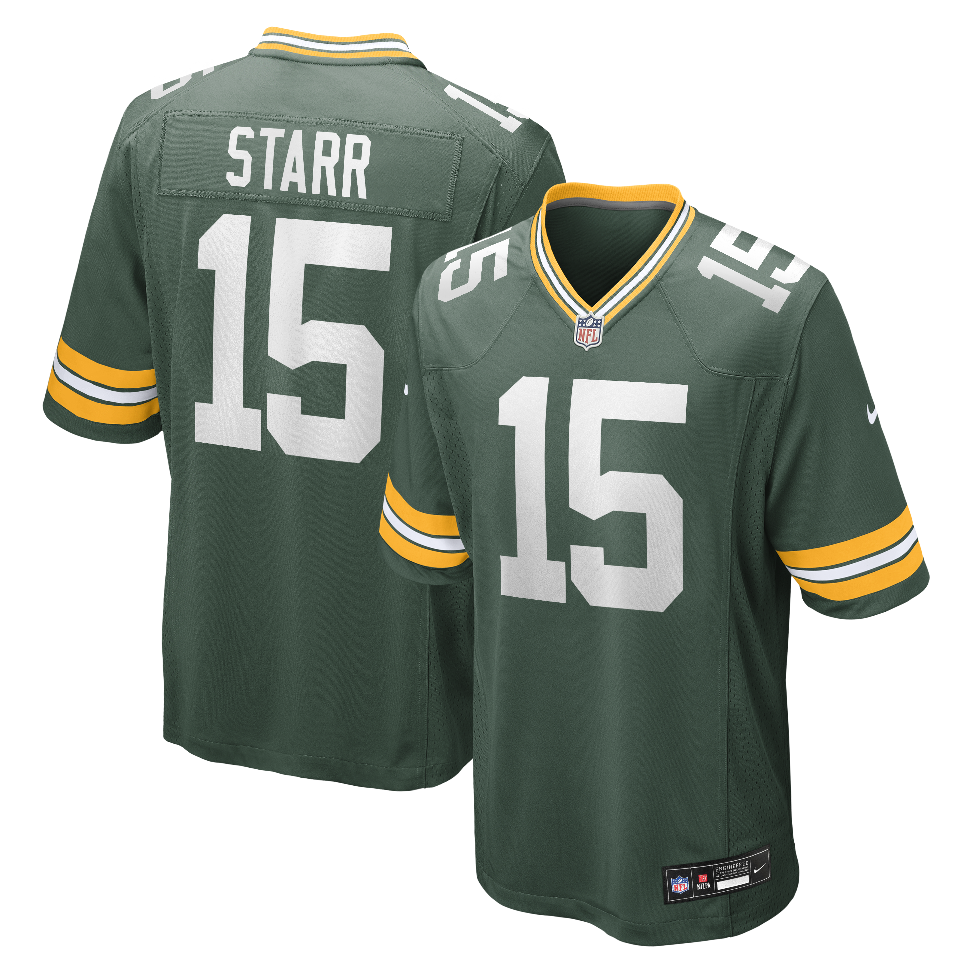 Bart Starr Green Bay Packers Game Retired Player Jersey Green