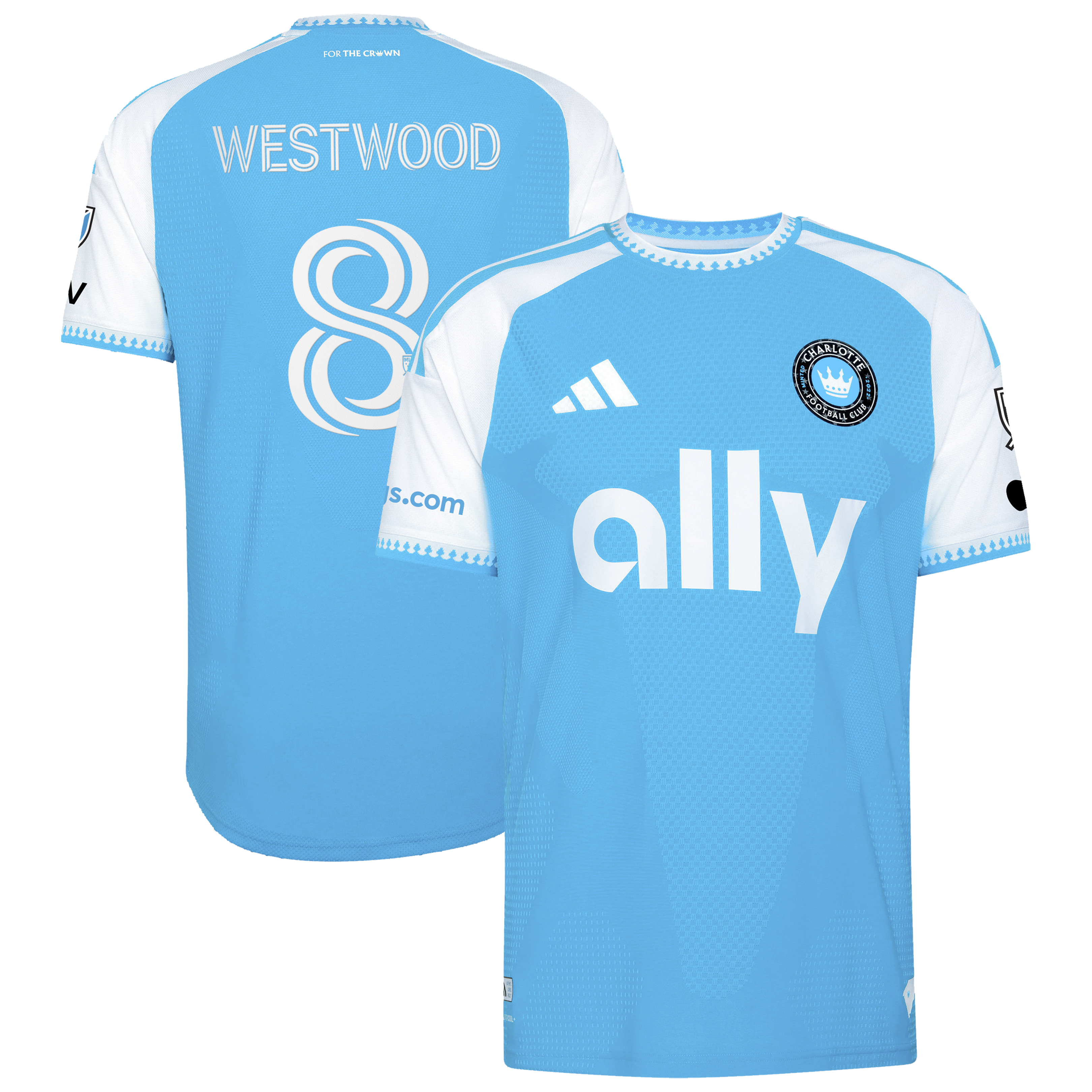 Ashley Westwood Charlotte Fc 2026 Carolina Kit Crowns Up On Field Patch Jersey Blue